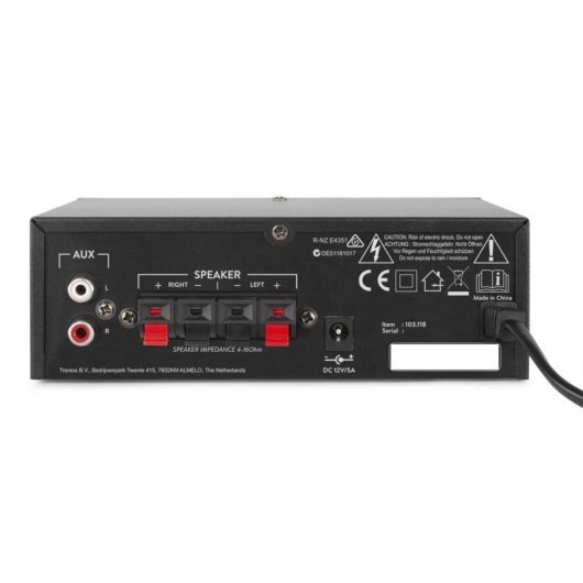 Amplificador Max AV340 2 x 50 W Bluetooth USB RCA Micrófono Karaoke
