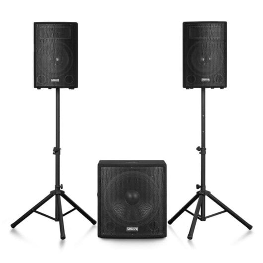 Sistema de altavoces Vonyx VX1218BT 1200 W Bluetooth 5.3 USB/SD y mando
