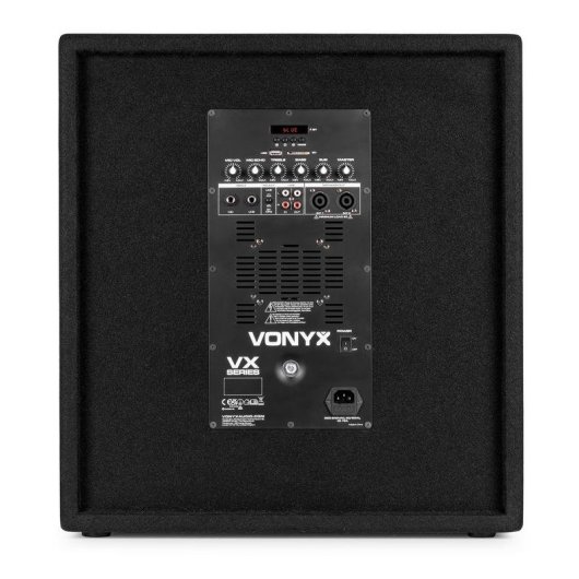 Sistema de altavoces Vonyx VX1218BT 1200 W Bluetooth 5.3 USB/SD y mando