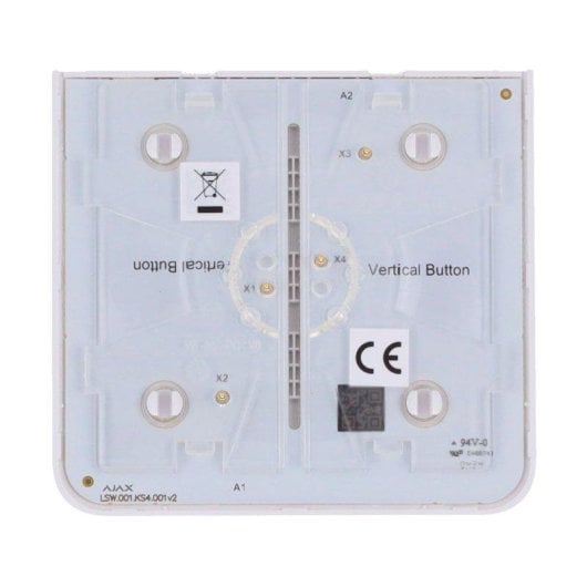 Panel táctil Ajax SideButton vertical blanco para interruptor de luz