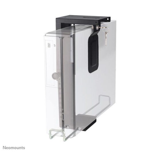 NewStar CPU-D075BLACK/LK CPU-Halterung unter Tisch, abschließbar, 10 kg