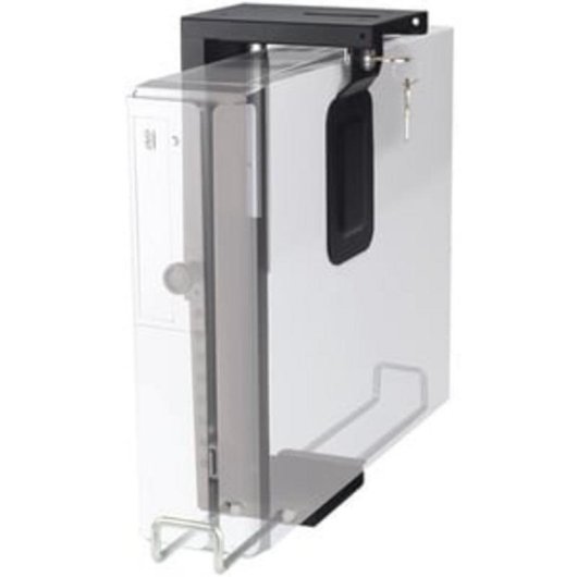 NewStar CPU-D075BLACK/LK CPU-Halterung unter Tisch, abschließbar, 10 kg