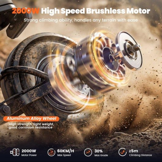 Moto eléctrica todoterreno iScooter DX5Pro 2000 W 60 km/h 90-100 km
