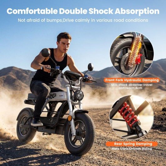 Moto eléctrica todoterreno iScooter DX5Pro 2000 W 60 km/h 90-100 km