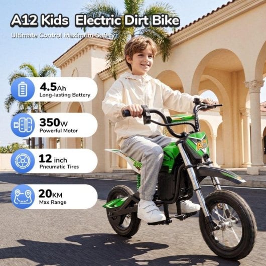Moto eléctrica infantil iScooter A12 350 W 36 V 4,5 Ah 25 km/h roja