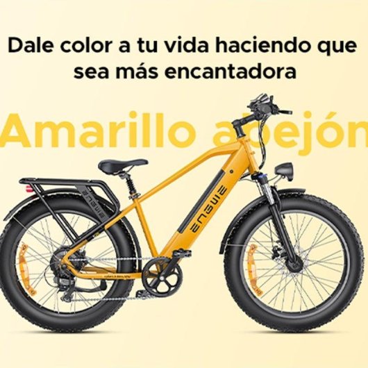 Vélo électrique ENGWE E26 26" Fat Tire Jaune 48V 16Ah 250W 7 Vitesses