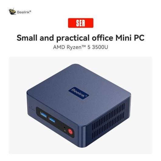 Mini PC Beelink SER3 AMD Ryzen 5 3500U/16 GB/500 GB SSD/Radeon Vega 8/Windows 11 Pro