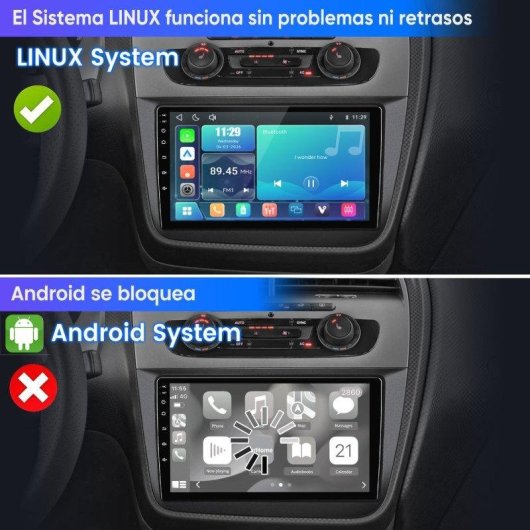 Autoradio JUNSUN 9'' CarPlay Android Auto SWC FM BT RDS
