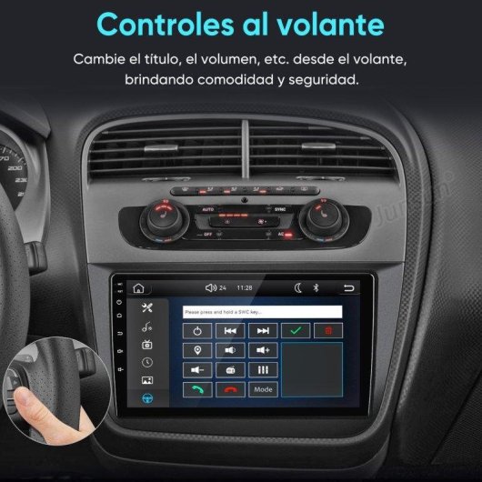 Autoradio JUNSUN 9'' CarPlay Android Auto SWC FM BT RDS