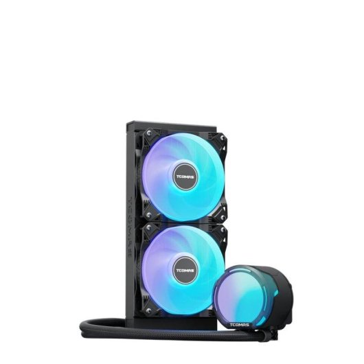 Refrigeración Líquida TCOMAS LE100 240 mm 2 ventiladores ARGB Negro