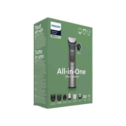 Tagliacapelli Multifunzione Philips 7000 MG7952 senza Fili 120min 19 Pettini Wet Dry Ricarica Rapida