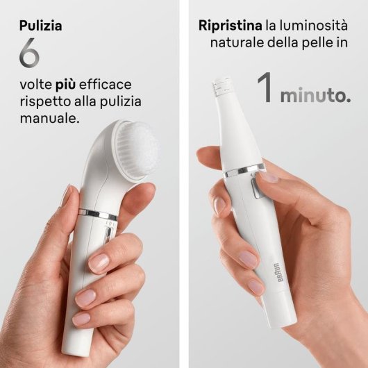 Depiladora facial Braun Face 810 inalámbrica 2 cabezales seco y húmedo