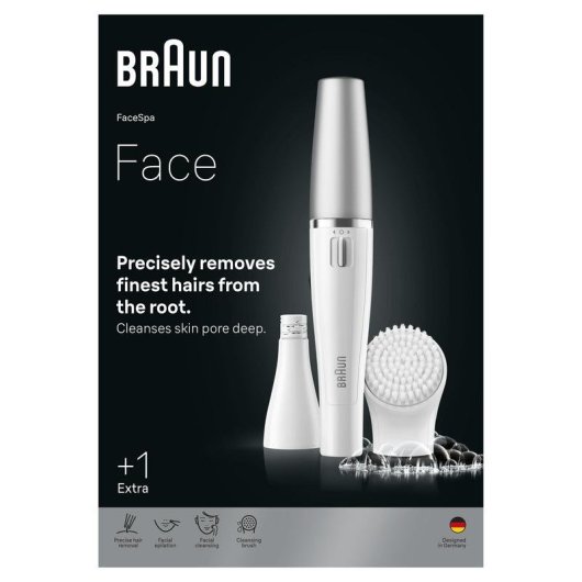 Depiladora facial Braun Face 810 inalámbrica 2 cabezales seco y húmedo