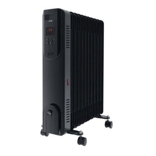 Poêle Électrique HTW 2000W Noir avec Thermostat et Roulettes