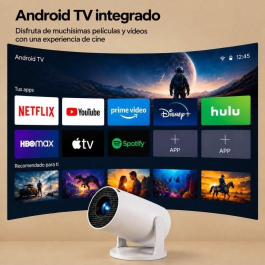 Projecteur Thunrlge X1br 720p LED Smart portable Wi-Fi 6 pivotant 180 degres