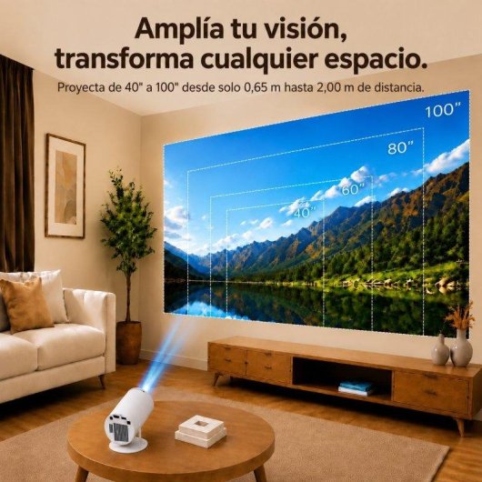 Projecteur Thunrlge X1br 720p LED Smart portable Wi-Fi 6 pivotant 180 degres