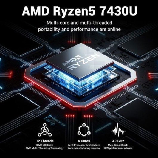 Laptop FIREBAT AS1 15.6" AMD Ryzen 5 7430U 16GB 512GB SSD Windows 11