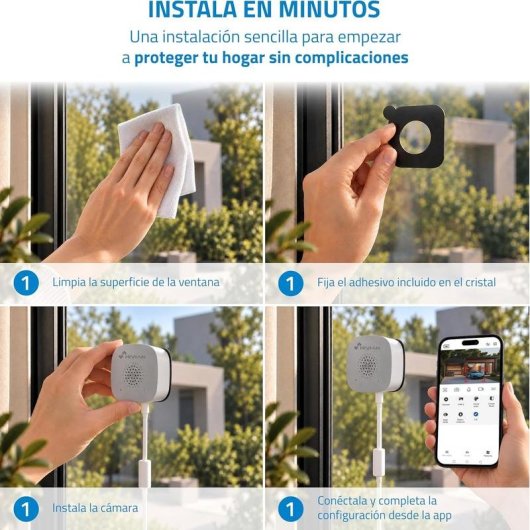 Câmera de vigilância Nivian NVS-IPC-I6-WINDOW FullHD Visão Noturna Interna e Externa IA