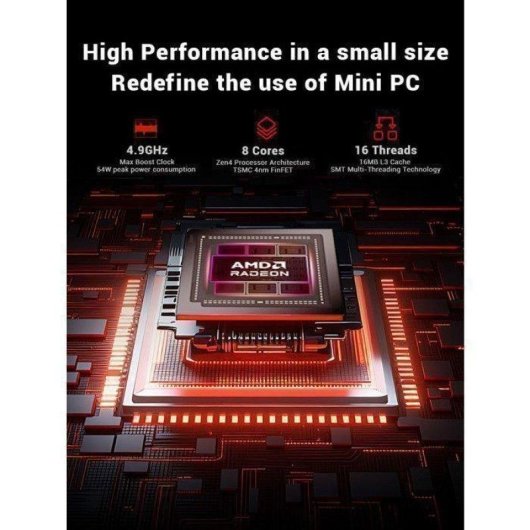 Mini PC FIREBAT AMD Ryzen 7 H255/16GB/512GB SSD/Radeon 780M Windows 11 Pro