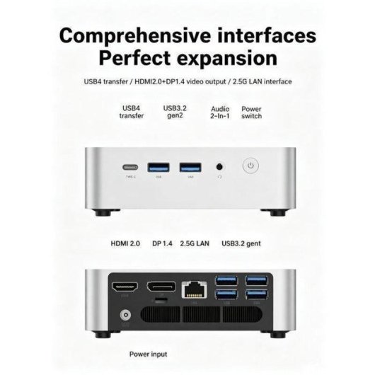 Mini PC FIREBAT AMD Ryzen 7 H255/16GB/512GB SSD/Radeon 780M Windows 11 Pro