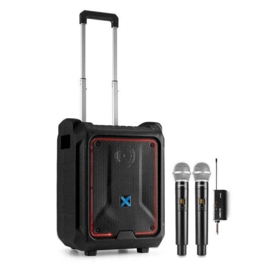 Altavoz portátil Vonyx SPLASH300 Bluetooth 200 W con 2 micrófonos inalámbricos