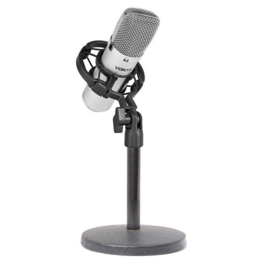 Micrófono Vonyx CM400 de condensador jack 3,5 mm/XLR con soporte