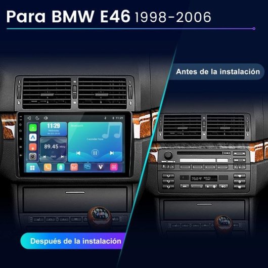 Autoradio JUNSUN BMW E46 9 pouces CarPlay Android Auto Bluetooth