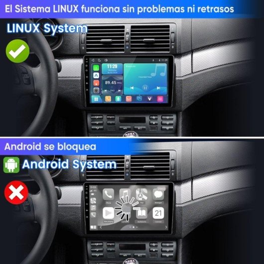 Autoradio JUNSUN BMW E46 9 pouces CarPlay Android Auto Bluetooth