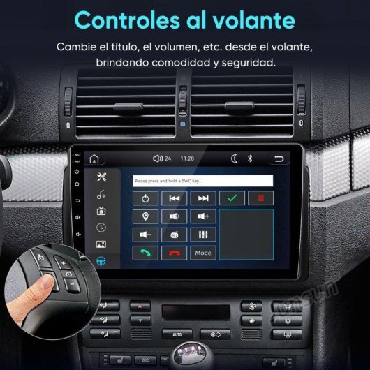 Autoradio JUNSUN BMW E46 9 pouces CarPlay Android Auto Bluetooth
