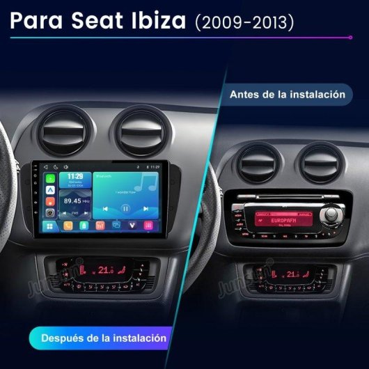 Autoradio JUNSUN 9'' CarPlay Android Auto Seat Ibiza 6J