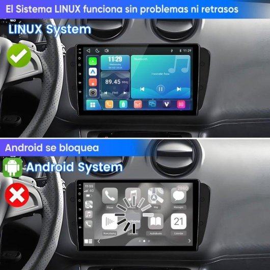 Autoradio JUNSUN 9'' CarPlay Android Auto Seat Ibiza 6J