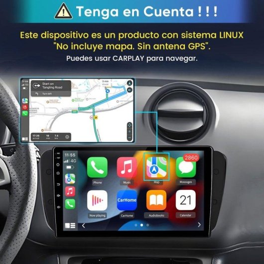Autoradio JUNSUN 9'' CarPlay Android Auto Seat Ibiza 6J