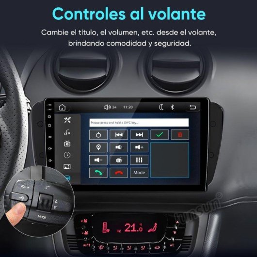Autoradio JUNSUN 9'' CarPlay Android Auto Seat Ibiza 6J