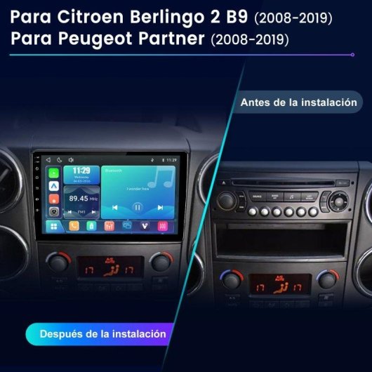 Autoradio JUNSUN 9'' Carplay Android Auto SWC BT