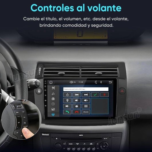 Autoradio JUNSUN Citroen C4 CarPlay Android Auto Bluetooth 5.0