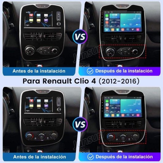 Autoradio JUNSUN Renault Clio 4 CarPlay Android Auto 10" Bluetooth SWC