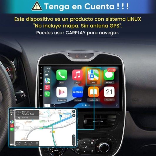 Autoradio JUNSUN Renault Clio 4 CarPlay Android Auto 10" Bluetooth SWC