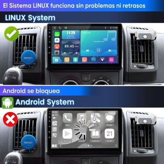Autoradio 9" JUNSUN CarPlay Android Auto 2DIN Bluetooth Fiat Ducato 3 Peugeot Boxer 2 Citroen Jumper 2