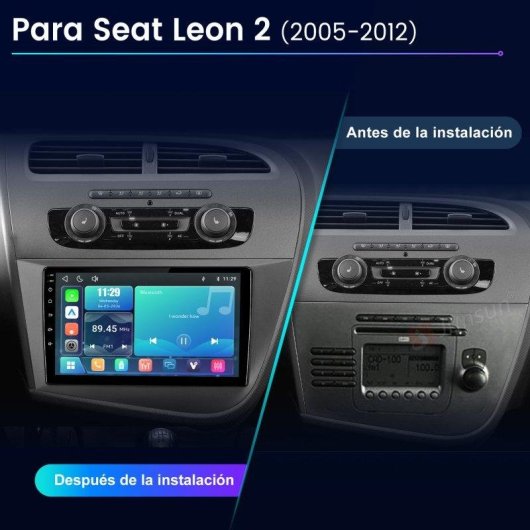 Autoradio JUNSUN Carplay Android Auto Seat Leon 2 SWC Bluetooth GPS