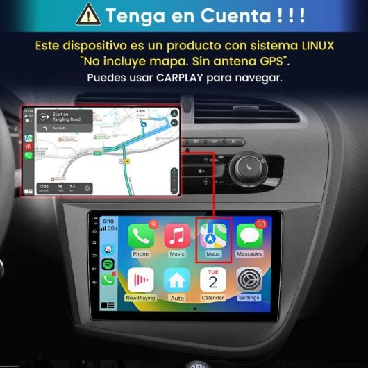 Autoradio JUNSUN Carplay Android Auto Seat Leon 2 SWC Bluetooth GPS