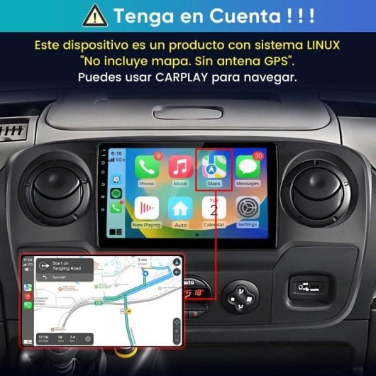 Autoradio CarPlay Android Auto JUNSUN Renault Master III Opel Movano NV400 SWC BT