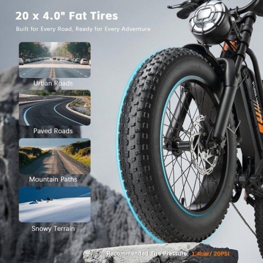 Bici elettrica Pure Unicorn U5 1000W Autonomia 55-80km