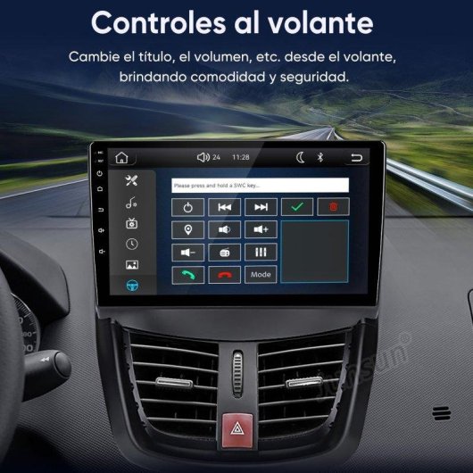 Autorradio JUNSUN Peugeot 207 CC Pantalla Táctil CarPlay Android Auto