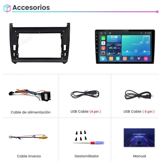 Autoradio JUNSUN Polo VW CarPlay Android Auto
