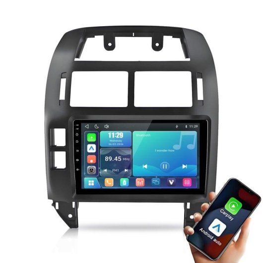 Autoradio JUNSUN VW Polo 9N CarPlay Android Auto Touchscreen Bluetooth 5.0