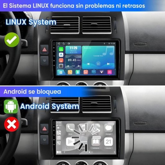 Autoradio JUNSUN VW Polo 9N CarPlay Android Auto Touchscreen Bluetooth 5.0