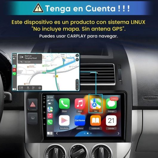 Autoradio JUNSUN VW Polo 9N CarPlay Android Auto Touchscreen Bluetooth 5.0