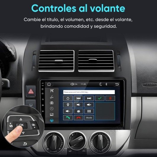 Autoradio JUNSUN VW Polo 9N CarPlay Android Auto Touchscreen Bluetooth 5.0