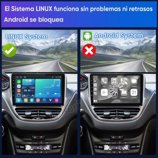 Autoradio JUNSUN 10 pouces CarPlay Android Auto Bluetooth 5.0 Peugeot 208 2008