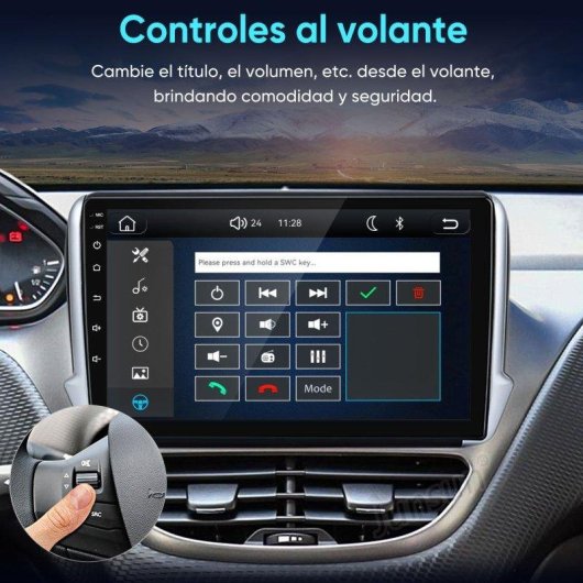 Autoradio JUNSUN 10 pouces CarPlay Android Auto Bluetooth 5.0 Peugeot 208 2008